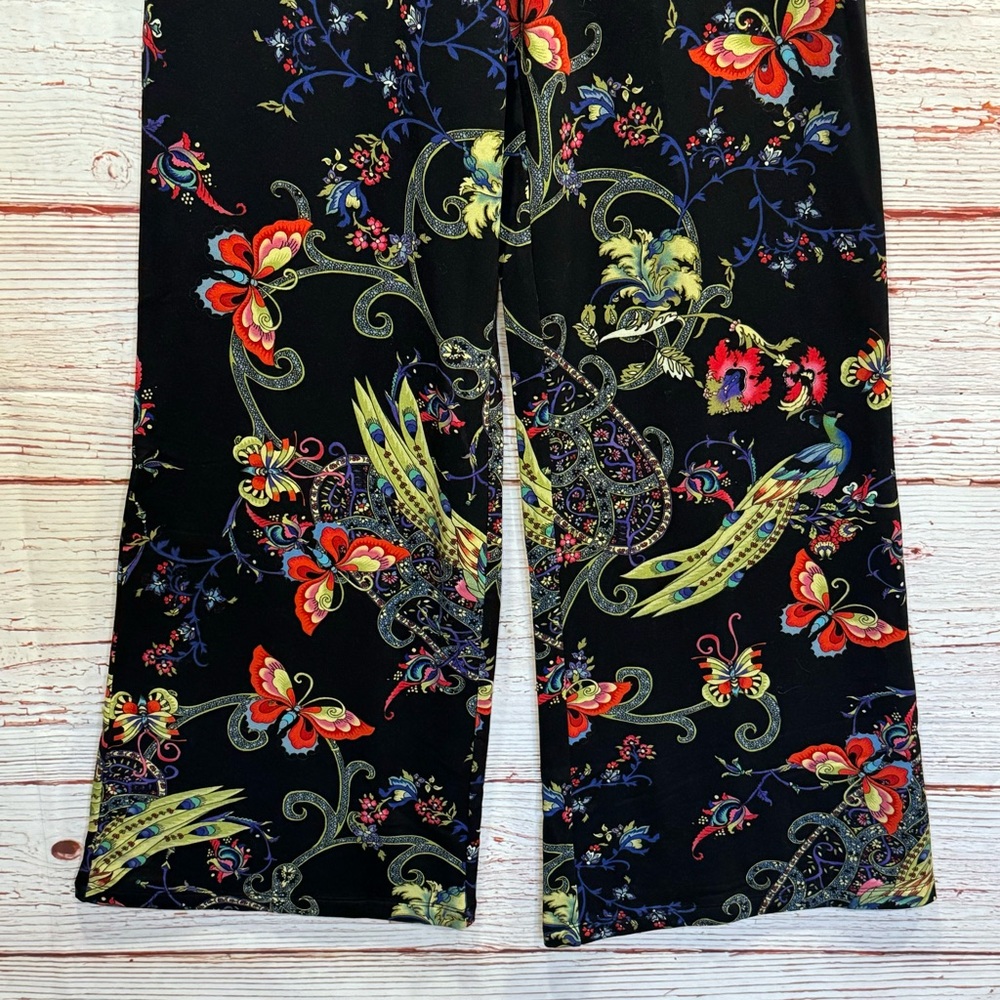 NWT Johnny Was Pottery Wide Leg Pant in Multi Butterfly Floral Print Sz XS - Picture 12 of 16